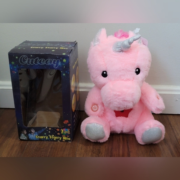 Magical Rainbow unicorn night light plush - Picture 2 of 12